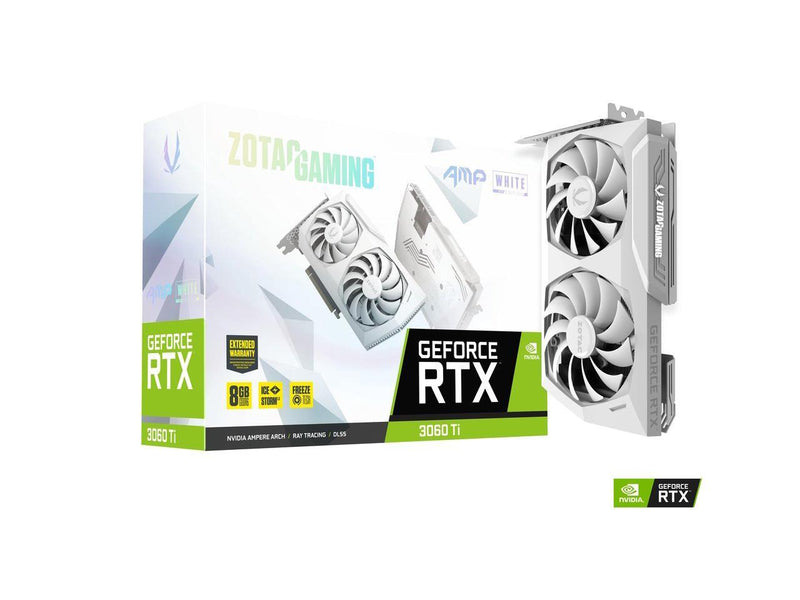 ZOTAC AMP White Edition LHR GeForce RTX 3060 Ti 8GB GDDR6 PCI Express 4.0 ATX