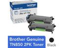 Brother TN-850 Toner Cartridge Black 2 Pack in Retail Packaging