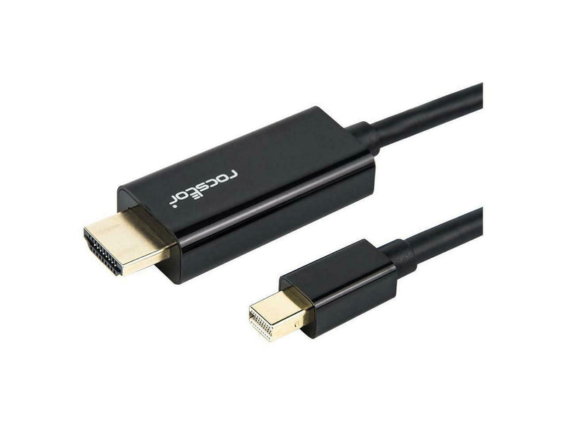 Rocstor Y10C196-B1 6Ft Mini Displayport To Hdmi M/M 4Kx2K 30Hz Cable Black