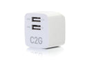 C2G 22322 2-Port USB Foldable Wall Charger for Apple, Android and Tablets -