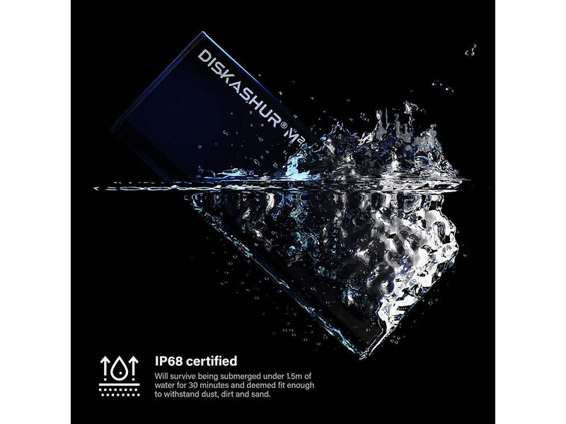 iStorage diskAshur M2 500GB - PIN authenticated, hardware encrypted USB 3.2