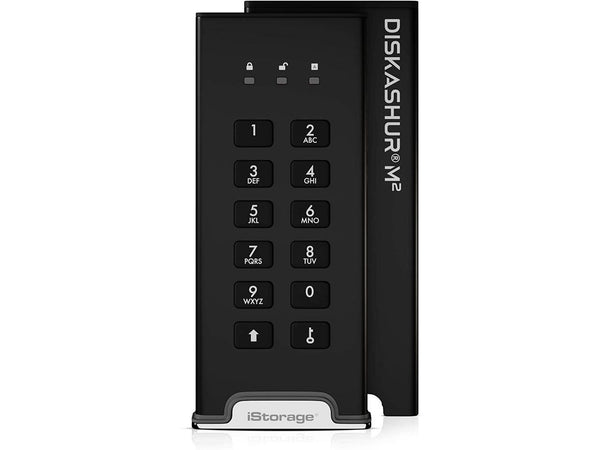 iStorage diskAshur M2 1TB - PIN authenticated, hardware encrypted USB 3.2