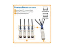 TRIPP LITE N281-03M-BK 40GbE QSFP+ to 10GbE SFP+ Passive Copper Breakout Cable