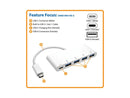 Tripp Lite U460-004-4A-C 4-Port USB 3.1 Gen 1 Portable Hub, USB-C to (x4) USB-A,