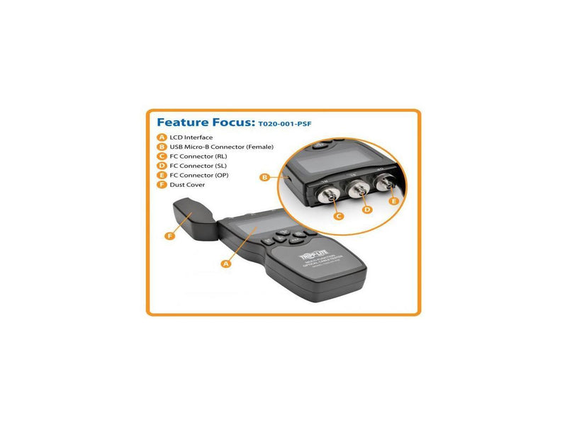 Tripp Lite Multi-Function Optical Fiber Cable Tester with Power Meter, Light
