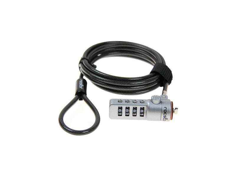 Rocstor 6FT Rocbolt Combination Laptop Lock Security Cable 4 Digit Lock