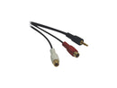 Tripp Lite 3.5 mm Mini Stereo to 2 RCA Audio Y Splitter Adapter Cable (M/F), 6