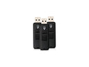 3PK 4GB FLASH DRIVE COMBO USB 2.0 BLACK RETRACT CONECT