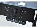 LIAN LI DK-05 FX Black Aluminum / Steel Desk Computer Case 2 x ATX PSU
