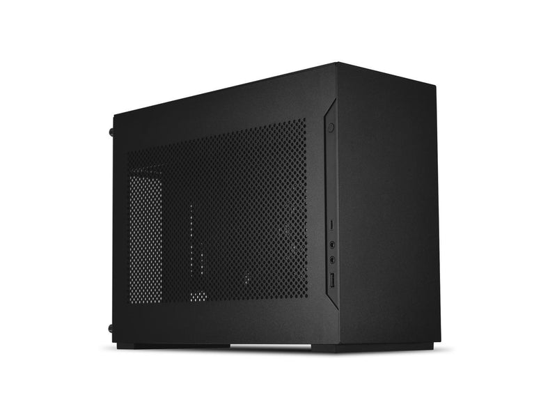 LIAN LI A4-H2O Black SPCC / Aluminum Mini-ITX Computer Case, PCI4.0 Riser Card