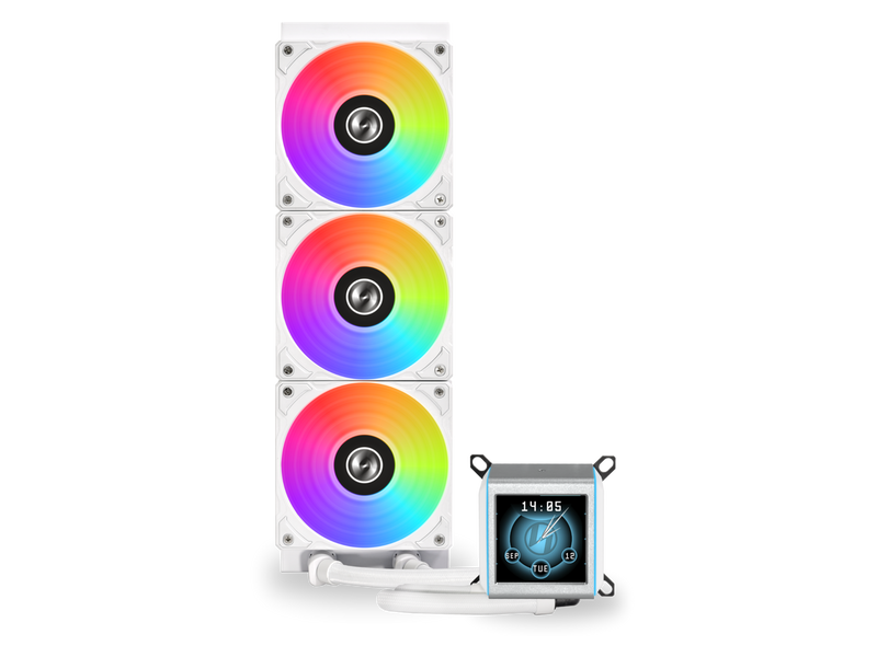 LIAN LI Galahad II LCD 360 White Liquid Cooler - GA2ALCD36W