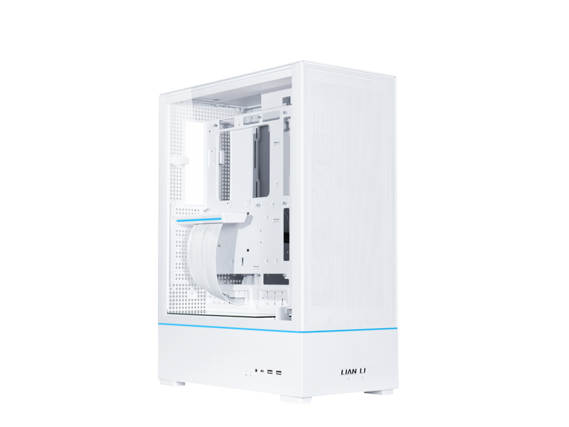 LIAN LI SUP01 White  Steel / Tempered Glass ATX Mid Tower Computer Case