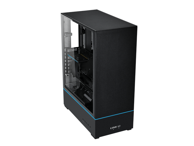 LIAN LI SUP01 Black Steel / Tempered Glass ATX Mid Tower Computer Case