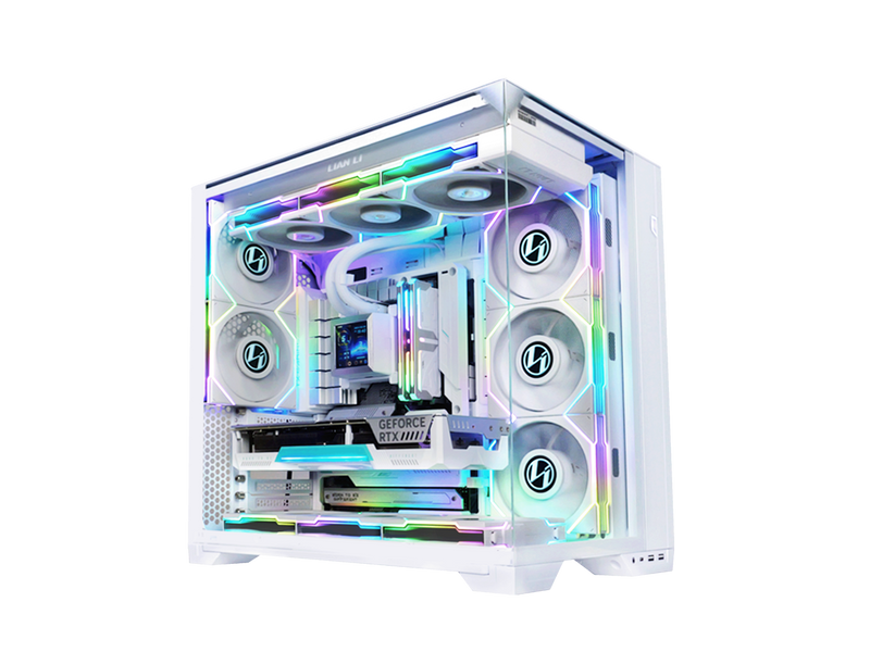 LIAN LI O11 vision compact white color Aluminum / Steel / Tempered Glass ATX Mid