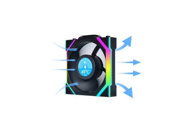 Lian Li UNI Fan SL LCD Wireless 120mm ARGB Fan - Single Pack - 1.6" LCD Display