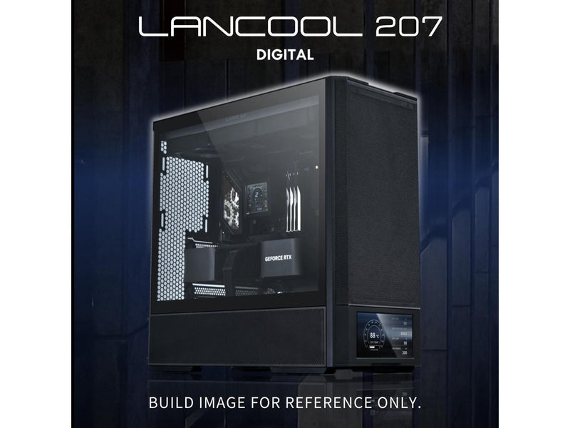 Lian Li LANCOOL 207 Digital ATX Computer Case w/ Integrated LCD Screen,