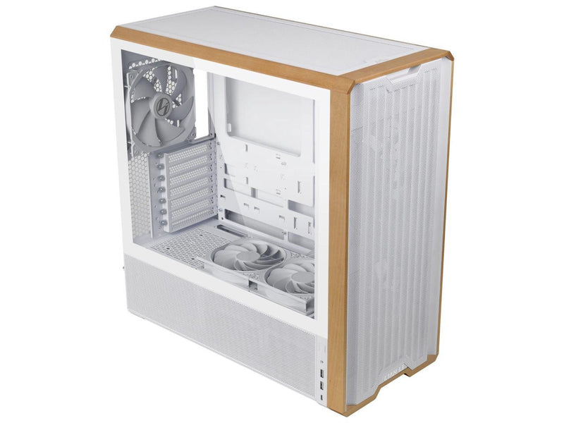 Lian Li LANCOOL 217 Genuine Walnut Wood Computer Case,  Mid-Tower ATX PC Case