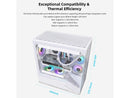 Lian Li V100 ATX Mid-Tower PC Case, 4 x 120mm ARGB PWM Fans  Pre-Installed, LED
