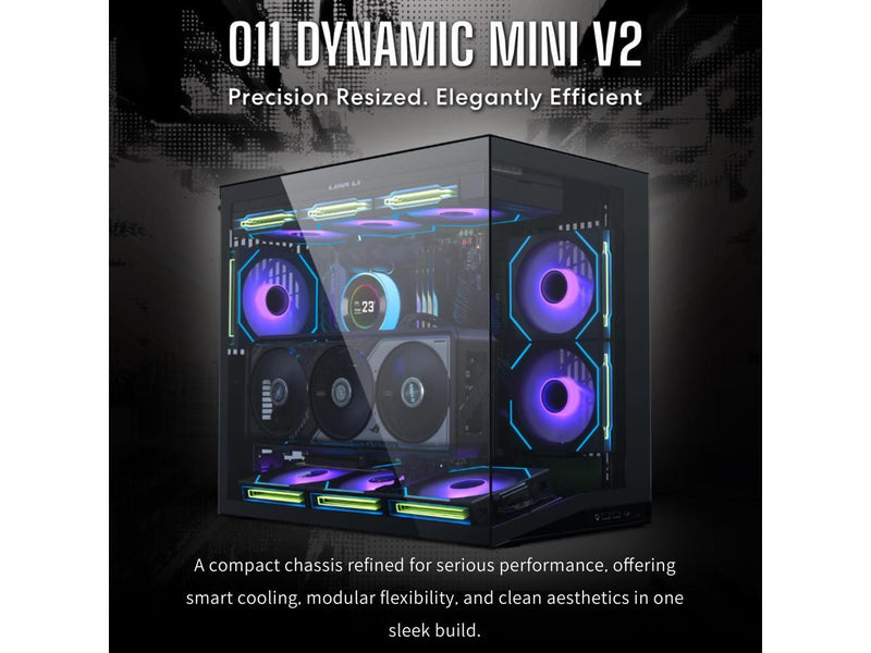 LIAN LI O11D MINI V2 Flow | Compact ATX Mid-Tower Airflow Computer Case |