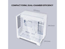 Lian Li O11 Vision-M - ATX Mid Tower PC Case with 140mm Fan - Hidden AIO Design