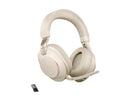 Jabra Evolve2 85 - USB-A UC Stereo - Beige Wireless Headset / Music Headphones