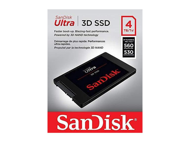 SanDisk Ultra 3D NAND 4TB Internal SSD - SATA III 6 GB/S, 2.5"/7mm, Up