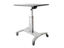 StarTech.com Sit Stand Mobile Workstation - Rolling Desk - One-Touch Height