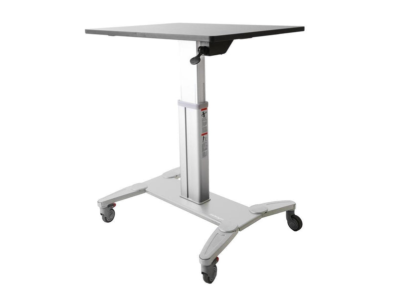 StarTech.com Sit Stand Mobile Workstation - Rolling Desk - One-Touch Height