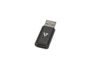 V7 USB A Male to USB-C Female USB 3.2 Gen2 10 Gbps Black V7USB3AC