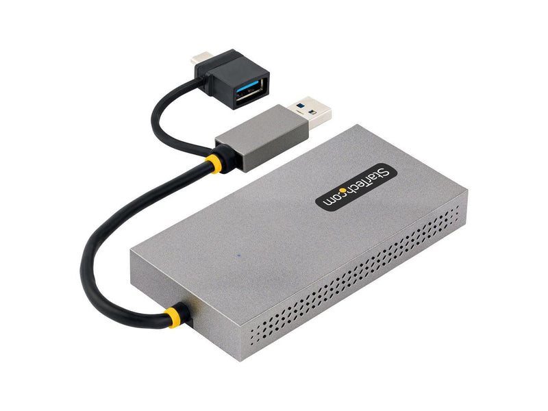 StarTech.com USB to Dual HDMI Adapter, USB A/C to 2x HDMI Displays (1x 4K30Hz,