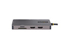 StarTech USB C Multiport Adapter, Dual HDMI Video, 4K 60Hz, 2Pt 5Gbps USB-A Hub,