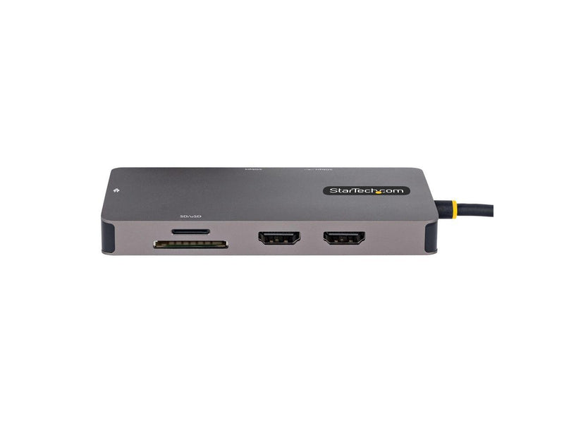 StarTech USB C Multiport Adapter, Dual HDMI Video, 4K 60Hz, 2Pt 5Gbps USB-A Hub,