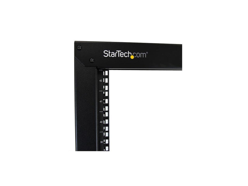 StarTech.com 2-Post Server Rack with Sturdy Steel Construction and Casters - 42U