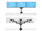 Startech Triple monitor desk mount with support up to 27" monitors with height