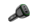 Alogic 165W Car Charger USB-C USB-A ports fast charging for laptops, tablets,