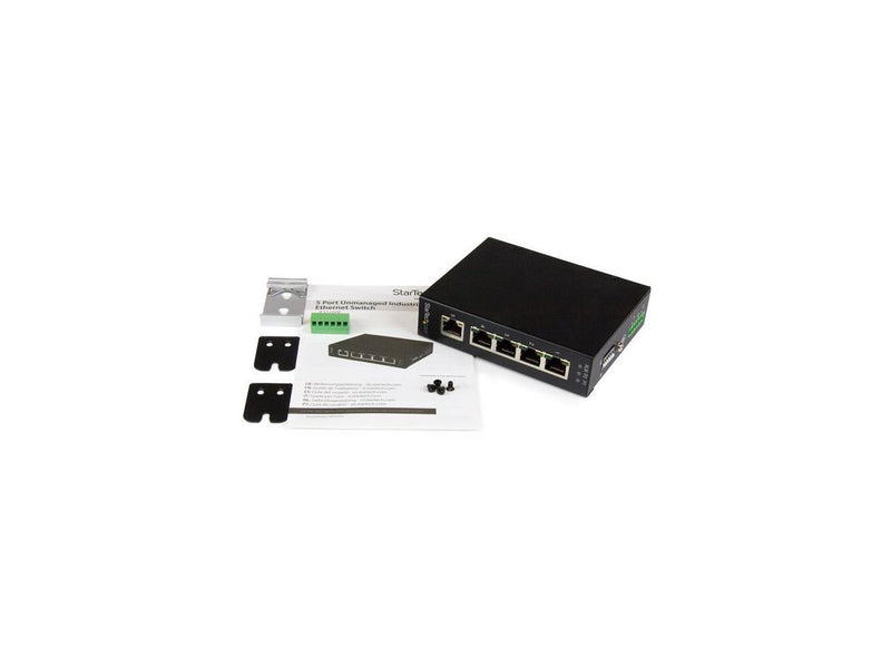 StarTech.com 5 Port Unmanaged Industrial Gigabit Ethernet Switch - DIN Rail /