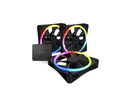 NZXT F120RGB Duo - 120mm Dual-sided RGB Fan - Triple Pack (Black) w/RGB