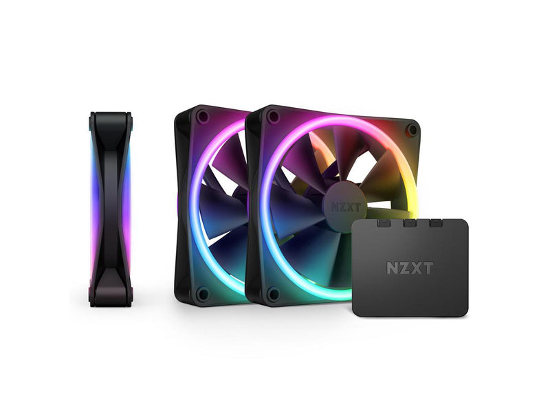 NZXT F120RGB Duo - 120mm Dual-sided RGB Fan - Triple Pack (Black) w/RGB