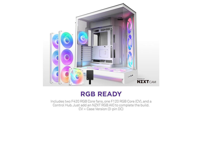 NZXT H9 Flow RGB+ (2025)  Large Dual-Chamber ATX Mid-Tower Airflow PC Case