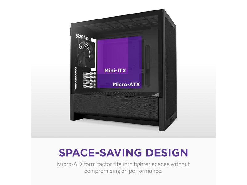 NZXT H3 Flow  Micro-ATX PC Case  Optimized Airflow  Includes 1 x 120mm Rear Fan