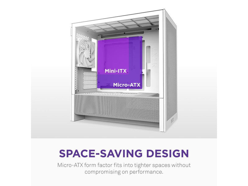 NZXT H3 Flow  Micro-ATX PC Case  Optimized Airflow  Includes 1 x 120mm Rear Fan