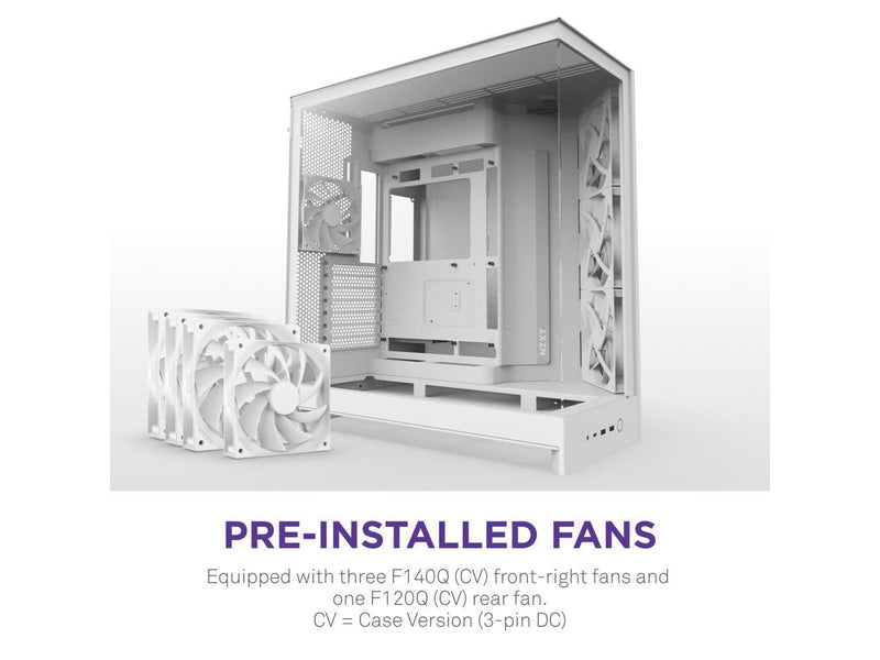 NZXT H9 Flow (2025)  Large Dual-Chamber ATX Mid-Tower Airflow PC Case  Includes