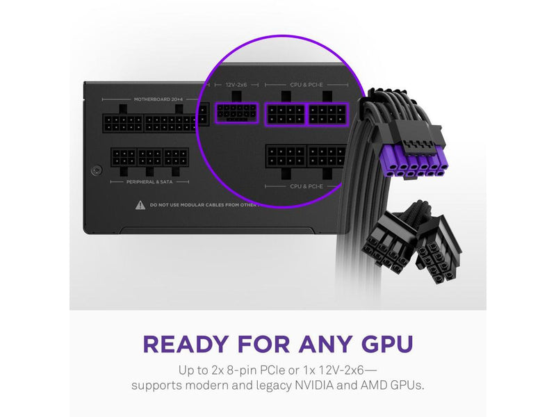 NZXT C750 Gold Core 80Plus Gold Fully-modular ATX 3.1 Power Supply, US Power