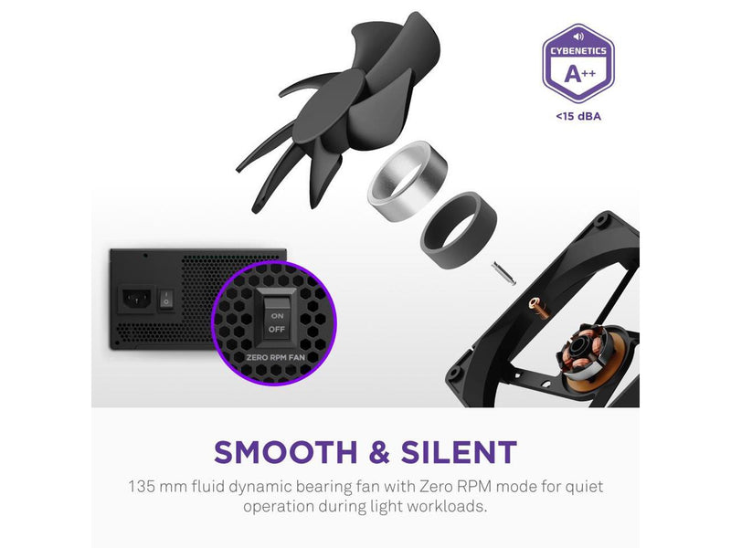 NZXT C750 Gold Core 80Plus Gold Fully-modular ATX 3.1 Power Supply, US Power