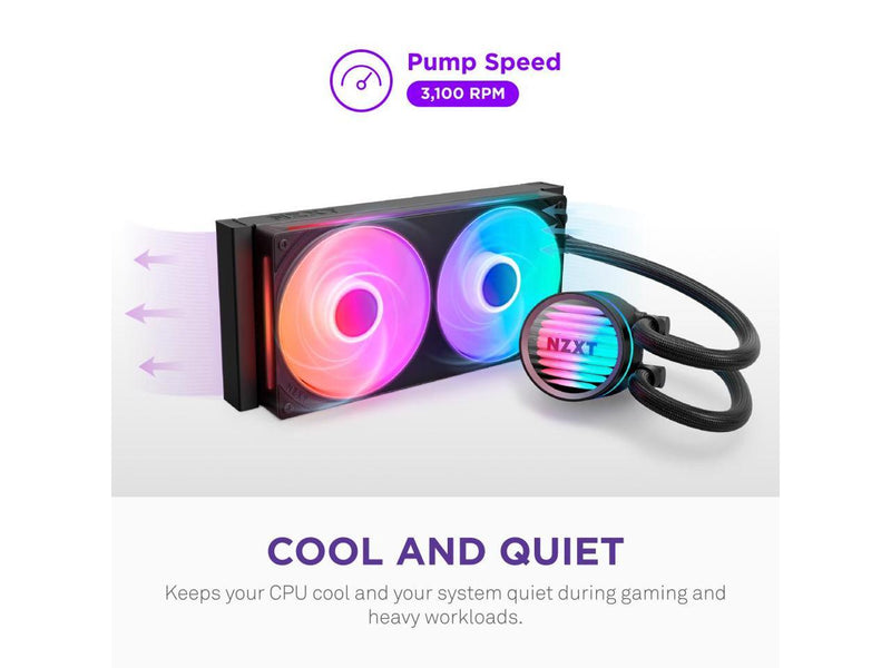 NZXT Kraken Core 240 RGB - AIO CPU Liquid Cooler - 240 mm Radiator - 240 mm