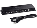 TRENDnet TU-S4, 4-Port USB to Serial RS232 Hub, Black