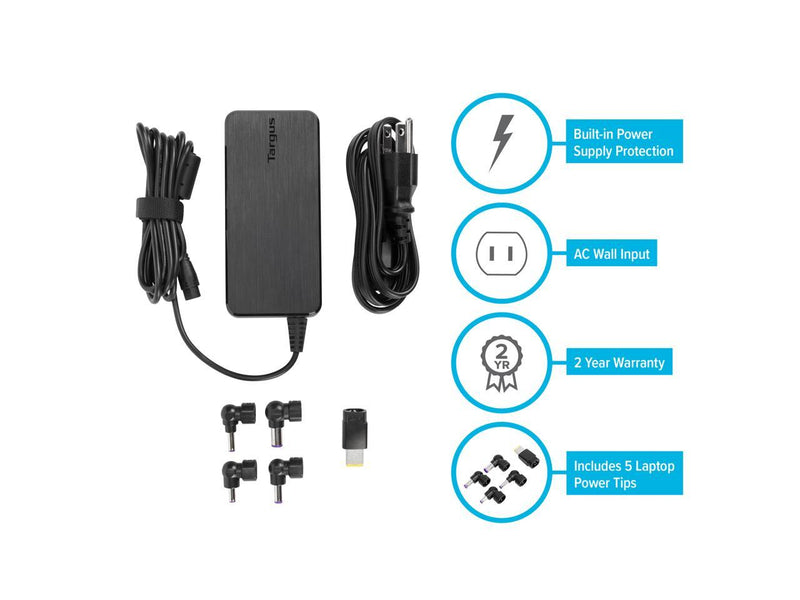 Targus 90W AC Semi-Slim Universal Laptop Charger - APA90US