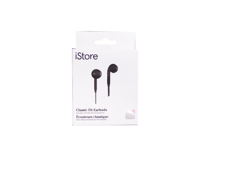 iStore Classic Fit Earbuds (Matte Black) - AEH03611CAI