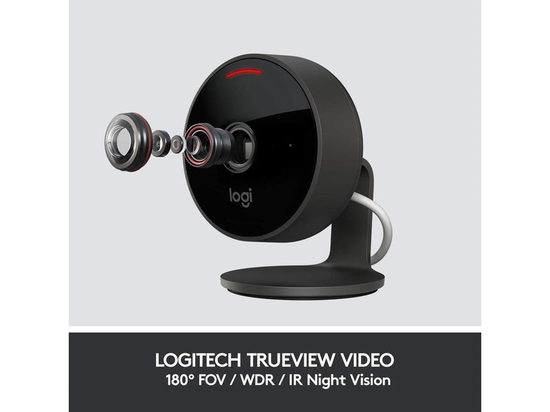 Logitech Circle View Weatherproof Wired Home Security Camera With Logitech View