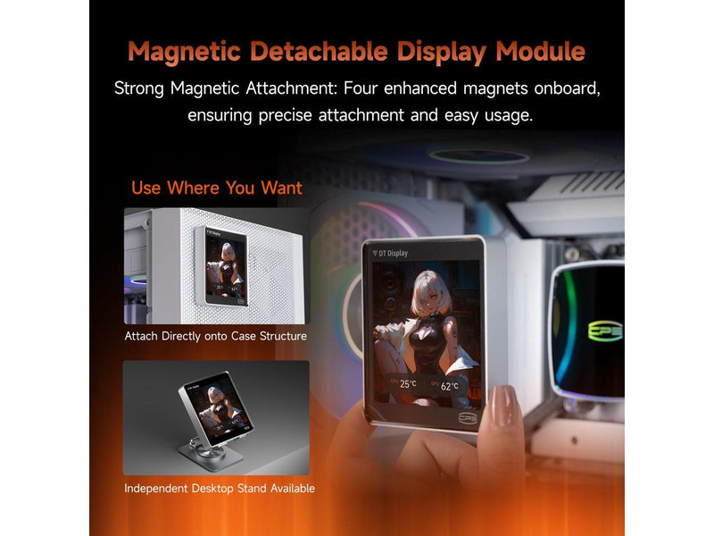 PCCOOLER CPS DT360 ARGB Display AIO CPU Liquid Cooler, 360mm Radiator, 320W TDP,